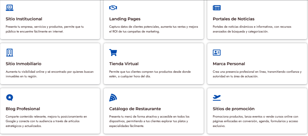 página web en Paraguay