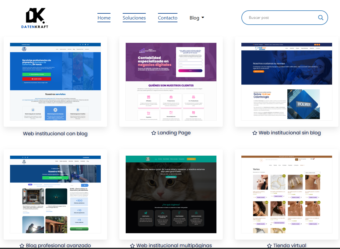 página web en Paraguay